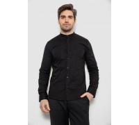 Сорочка чоловіча однотонна, колір чорний, 186R2033