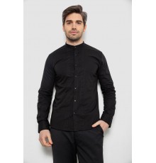 Сорочка чоловіча однотонна, колір чорний, 186R2033 Сорочка чоловіча однотонна, колір чорний, 186R2033