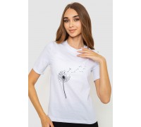 Футболка женская с принтом, цвет белый, 241R124