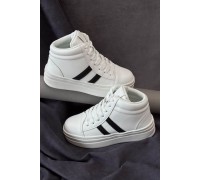 Кросівки жіночі демісезонні, колір біло-чорний, 248RWA180