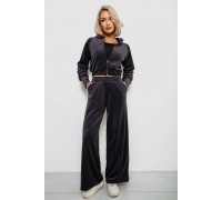 Спортивный костюм женский велюровый, цвет чернильный, 257R4125