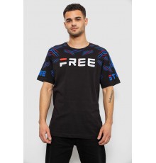 Футболка чоловіча з принтом, колір чорний, 244R6738B