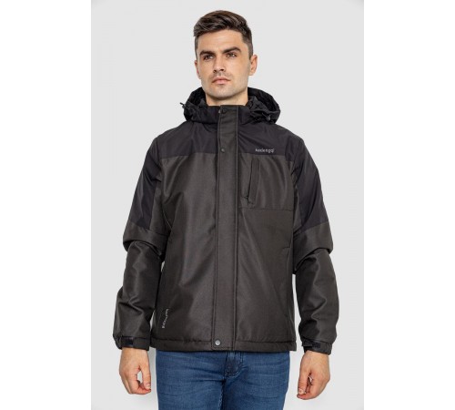 Куртка чоловіча демісезонна з капюшоном, колір чорний, 214R61035