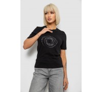 Футболка женская с принтом, цвет черный, 241R139