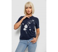 Футболка жіноча з принтом, колір синій, 241R1828