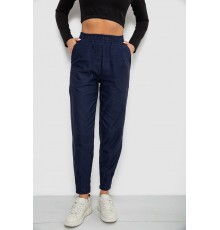 Штани жіночі на тонкому флісі, колір синій, 257R727