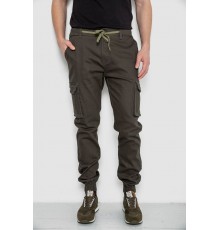 Штани чоловічі з кишенями, колір темно-зелений, 243R8075