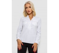 Блуза однотонная, цвет белый, 230R96-12