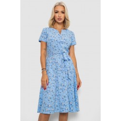 Платье софт с принтом, цвет голубой, 230R1111