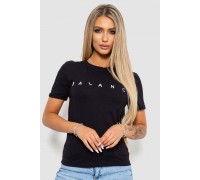 Футболка женская с принтом, цвет черный, 238R57400