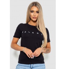 Футболка женская с принтом, цвет черный, 238R57400