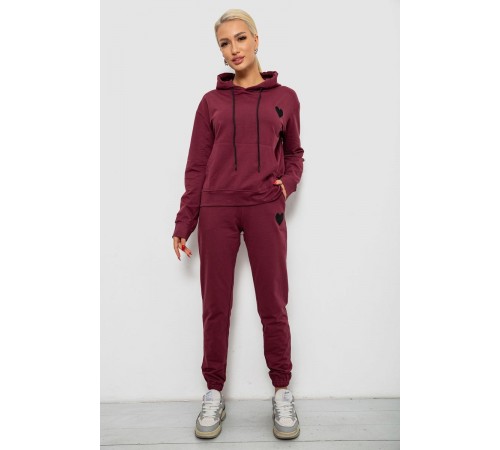 Спортивний костюм жіночий двонитка, колір сливовий, 214R1419-004