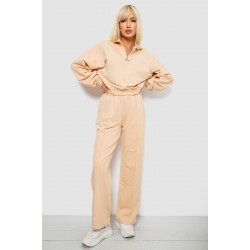 Спортивный костюм женский с принтом, цвет бежевый, 244R1061AG