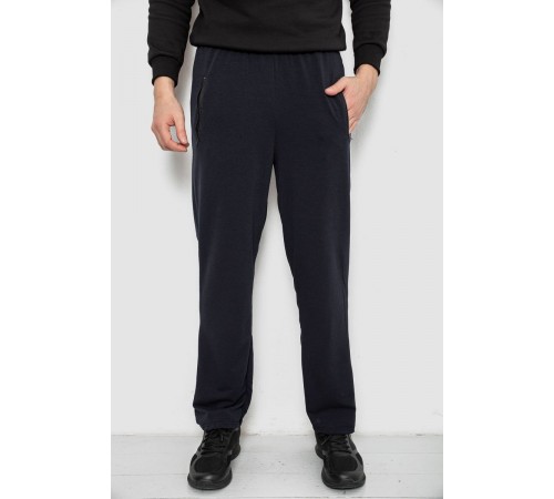 Спортивні штани чоловічі однотонні, колір темно-синій, 244R41277