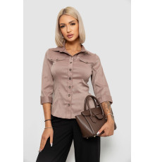 Рубашка классическая в полоску, цвет бежевый, 230R643