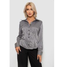 Рубашка классическая в полоску, цвет черно-белый, 230R64-2