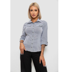 Рубашка классическая в полоску, цвет серый, 230R643-1