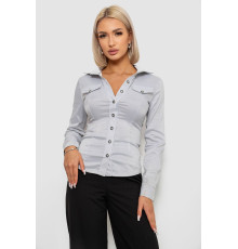 Рубашка классическая в полоску, цвет серый, 230R641