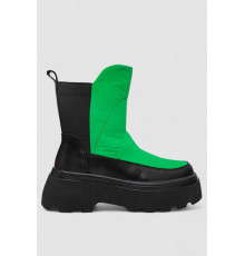 Черевики жіночі зимові на хутрі, колір зелений, 243R90