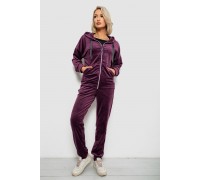 Спортивний костюм жіночий велюровий, колір сливовий, 257R4122