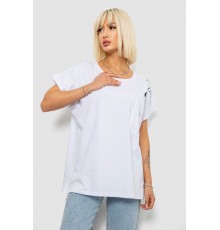 Футболка жіноча з принтом, колір білий, 244R2418