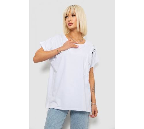 Футболка жіноча з принтом, колір білий, 244R2418