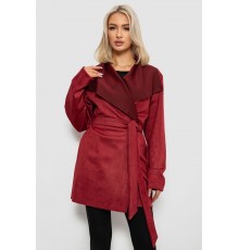 Жіночий кардиган однотонний, колір бордовий, 257R001