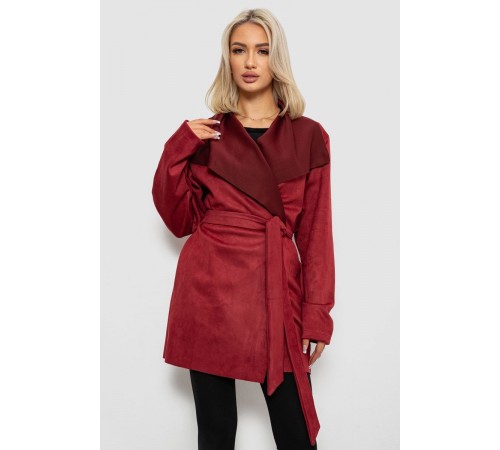 Кардиган женский однотонный, цвет бордовый, 257R001