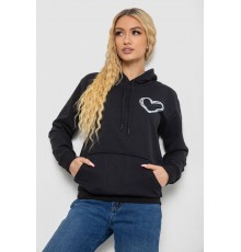 Худі жіночий на тонкому флісі, колір чорний, 238R57162-10