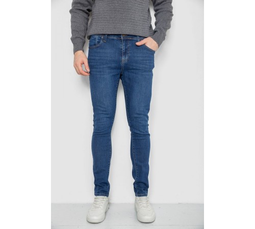 Джинси чоловічі однотонні, колір синій, 247R1095