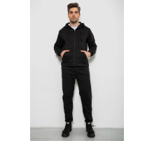 Спортивный костюм мужской на флисе, цвет черный, 238R58692