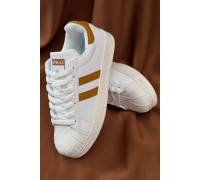 Кросівки жіночі демісезонні, колір біло-коричневий, 248RHB640