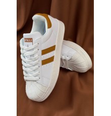 Кросівки жіночі демісезонні, колір біло-коричневий, 248RHB640