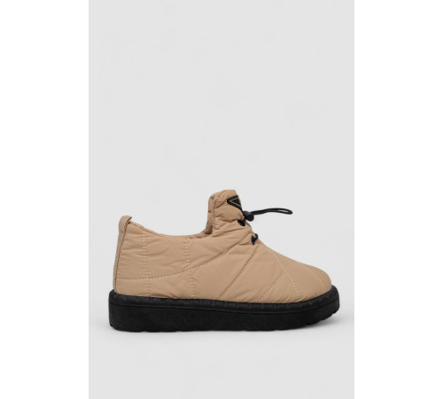 Дутики женские зимние на меху, цвет черно-бежевый, 248RFM04