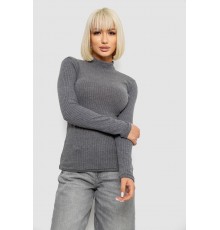 Гольф жіночий однотонний в рубчик, колір сірий, 257R101