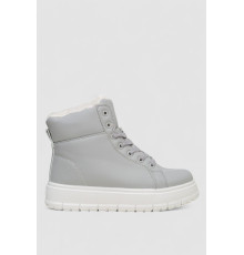 Черевики жіночі зимові на хутрі, колір сірий, 248RMB01