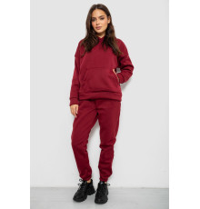 Спортивний костюм жіночий на флісі, колір бордовий, 257R85