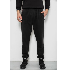 Спортивні штани на флісі, колір чорний, 244R41748