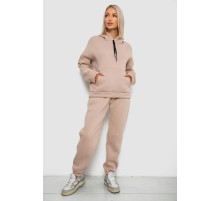 Спортивный костюм женский на флисе, цвет светло-бежевый, 238R5726