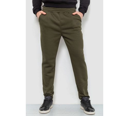 Спорт штаны мужские на флисе, цвет хаки, 238R56910