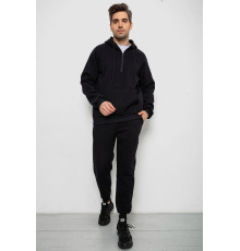 Спортивный костюм мужской из турецкой трехнити на флисе., цвет черный, 238R166