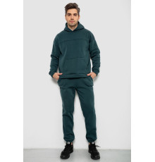 Спортивный костюм мужской на флисе, цвет зеленый, 238R029