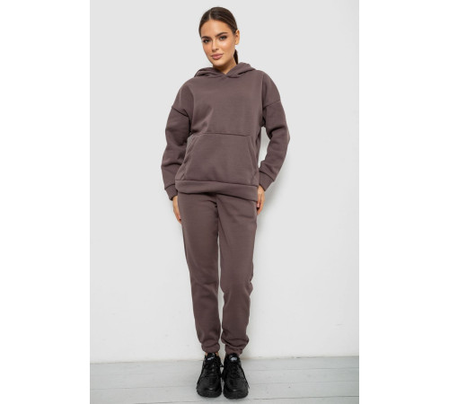 Спортивный костюм женский на флисе, цвет светло-коричневый, 257R85