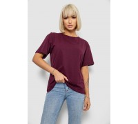 Футболка жіноча однотонна, колір сливовий, 129R8900-1