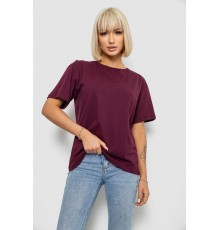 Футболка женская однотонная, цвет сливовый, 129R8900-1