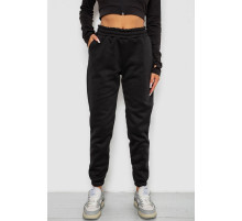 Спортивные штаны женские на флисе, цвет черный, 238R57012
