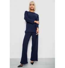 Костюм жіночий трикотажний в рубчик, колір синій, 257R1321-1