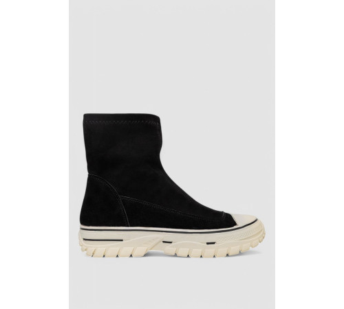 Ботинки женские демисезонные, цвет черно-белый, 243RBC26