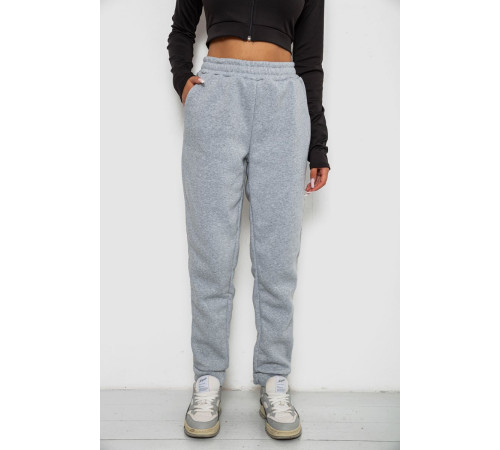 Спортивные штаны женские на флисе, цвет светло-серый, 238R58641-1