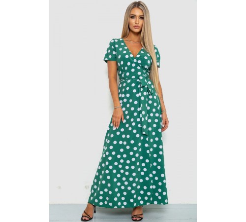 Сарафан у горох, колір оливковий, 241R154